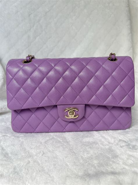 chanel flap purple|Chanel flap small or medium.